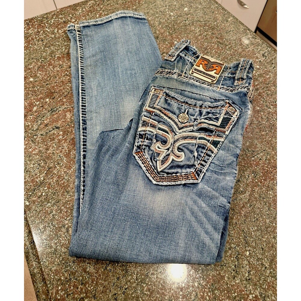 Mens Rock Revival Elijah straight jeans size 30 good condition vintage - Picture 2 of 16